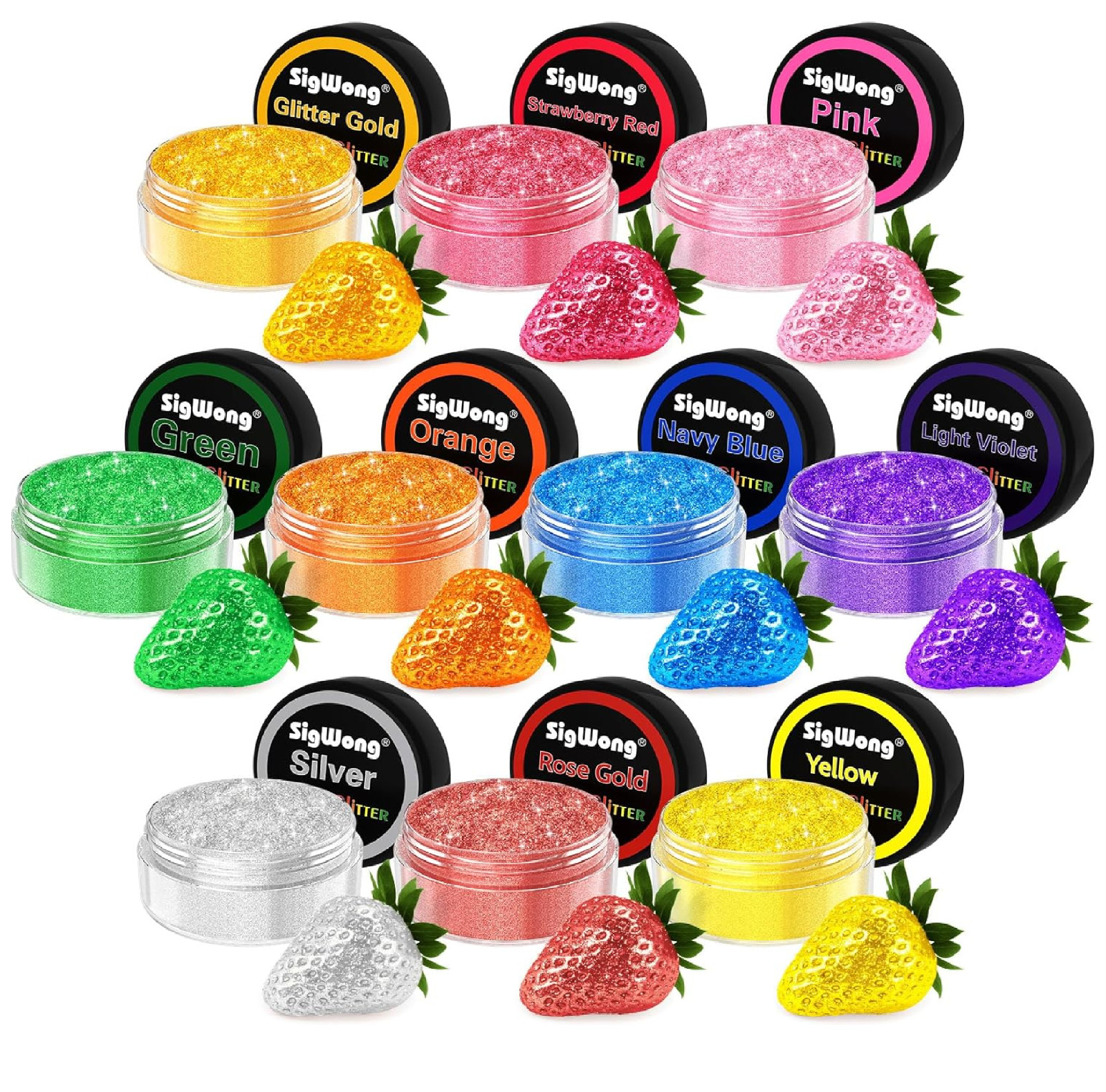 Edible Glitter – 10 Colors Luster Dust Edible Set for Drinks, Food Grade Edible