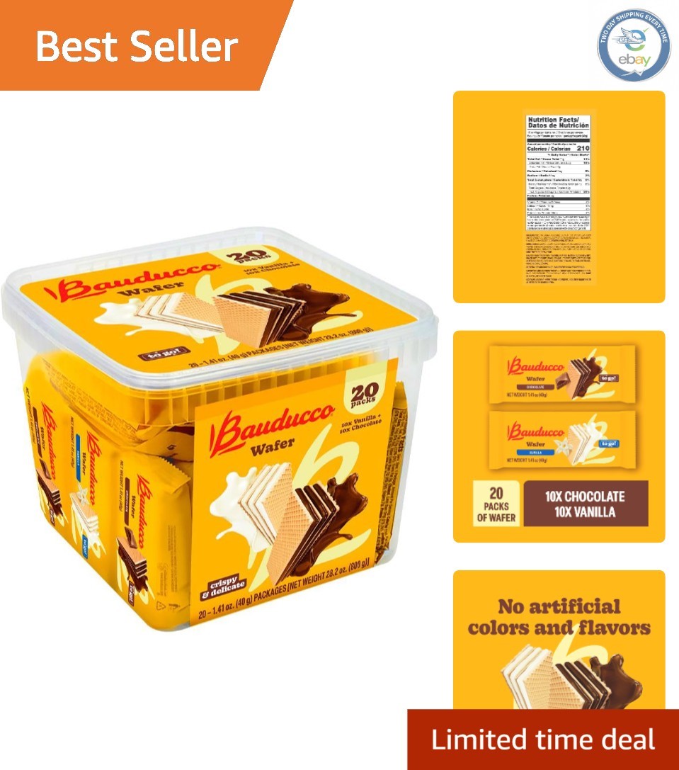 Crispy Chocolate & Vanilla Wafer Cookies with No Artificial Additives – 28.2oz