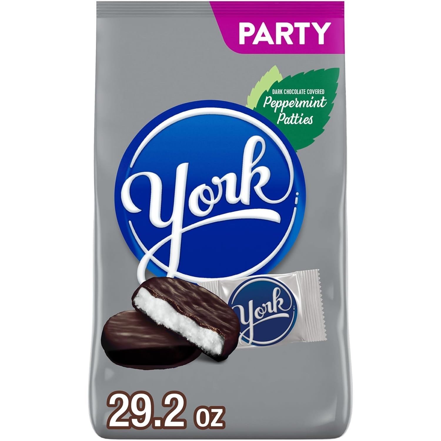 York Peppermint Patties Individually Wrapped Mint Chocolate Candy