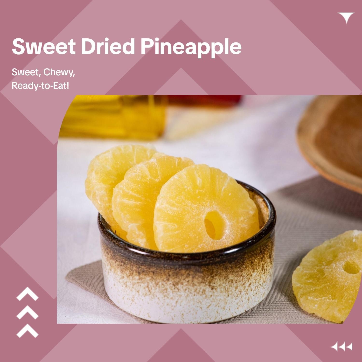 Snack Delight Dried Pineapple Rings – Sweet Candied Fruit Snack