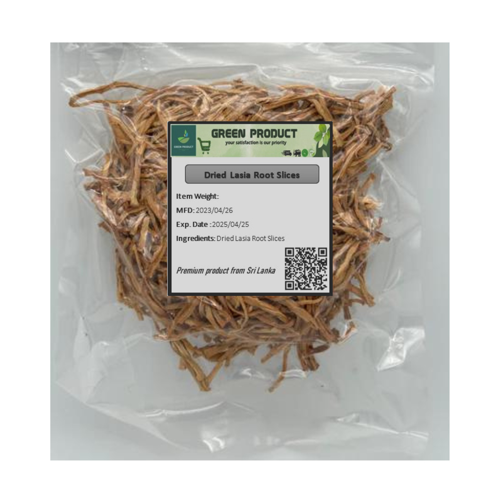 Organic Dried Lasia Root Slices | 100% Natural Herbal | Chemical-Free Vegan