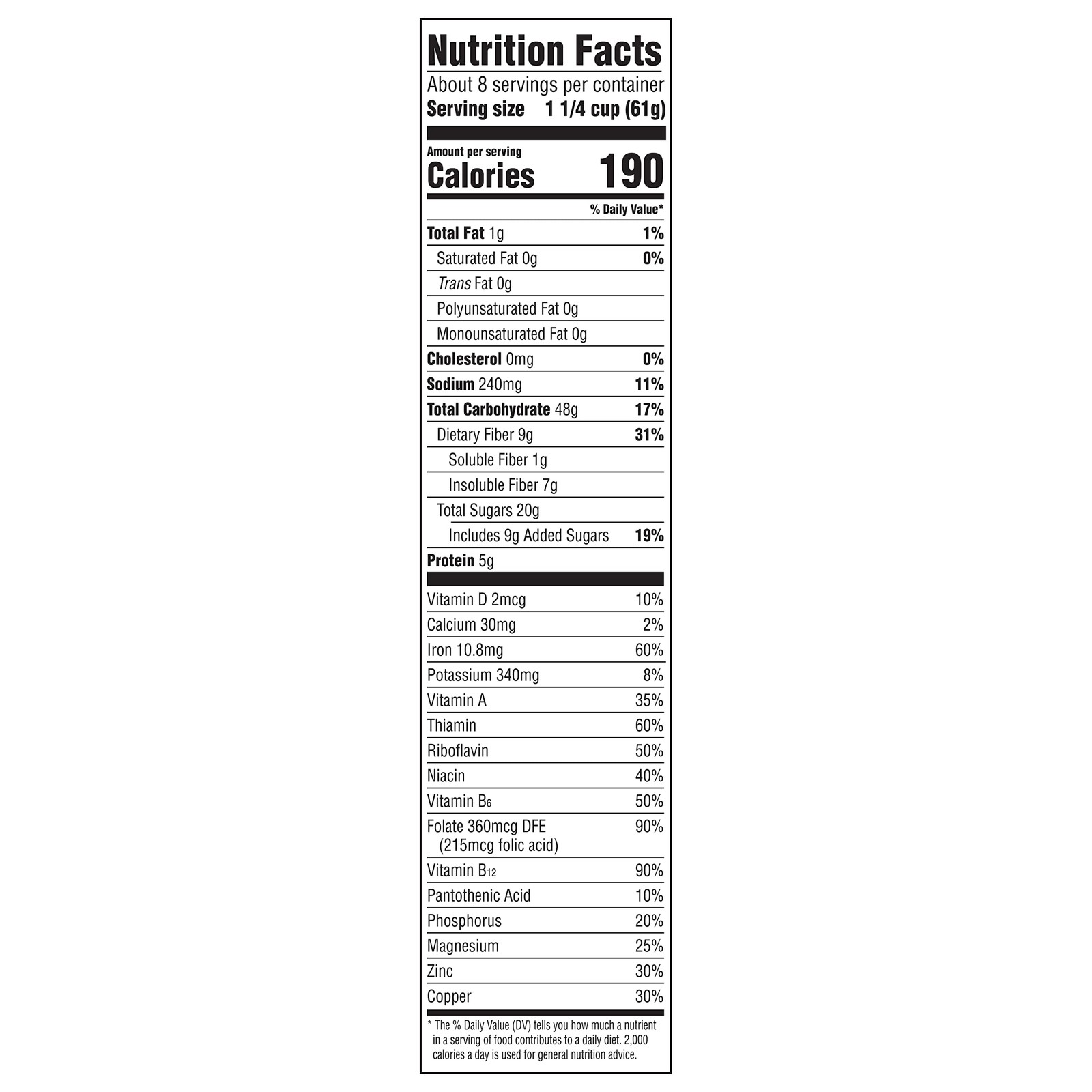 Cereal Made with Wheat and Bran Flakes with Sun-Maid Raisins 16.6 OZ Box