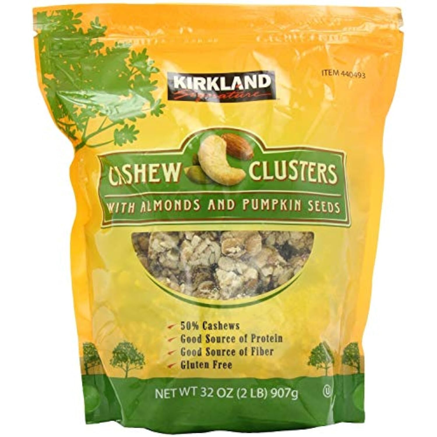 Kirkland Signature Cashew Clusters – 907g