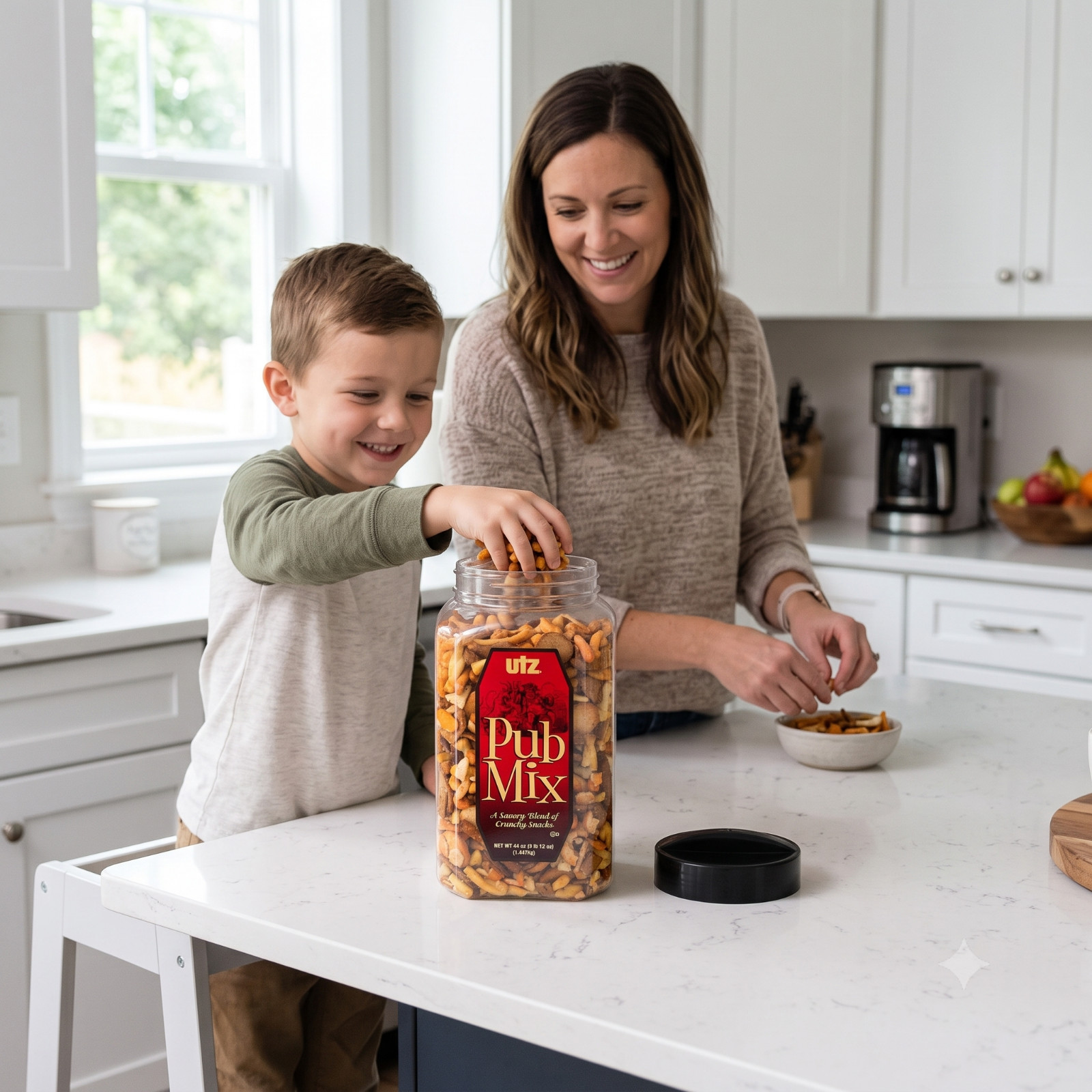 2 Pack Utz Pub Crunchy Snack Mix, 44 oz