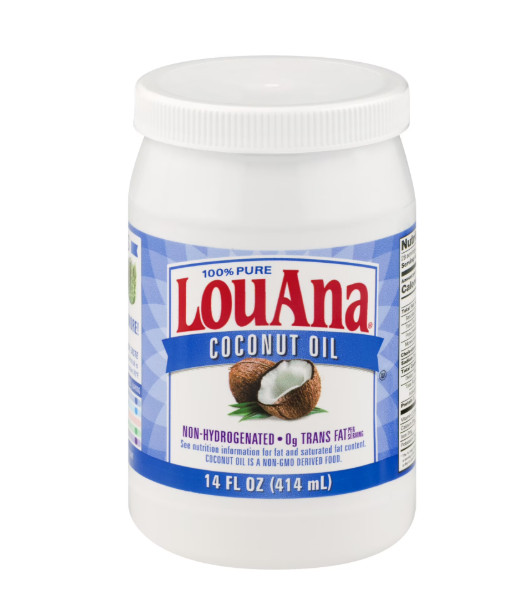 LouAna 100% Pure Coconut Oil, 14 fl oz Pack Of 2