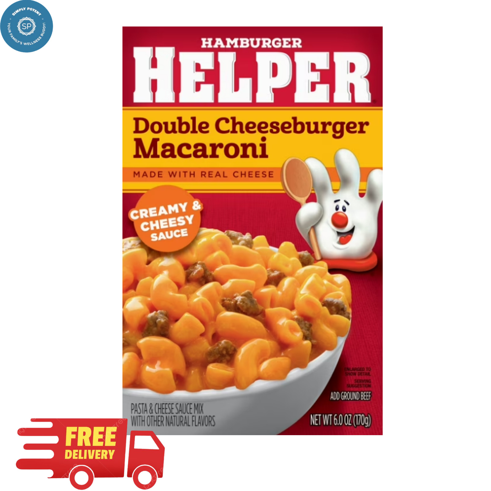 New Hamburger Helper Double Cheeseburger Macaroni Pasta Meal, 6 oz Box