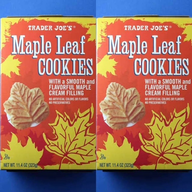 2 Packs Trader Joe’s Maple Leaf Cookies 11.4 oz Each Pack