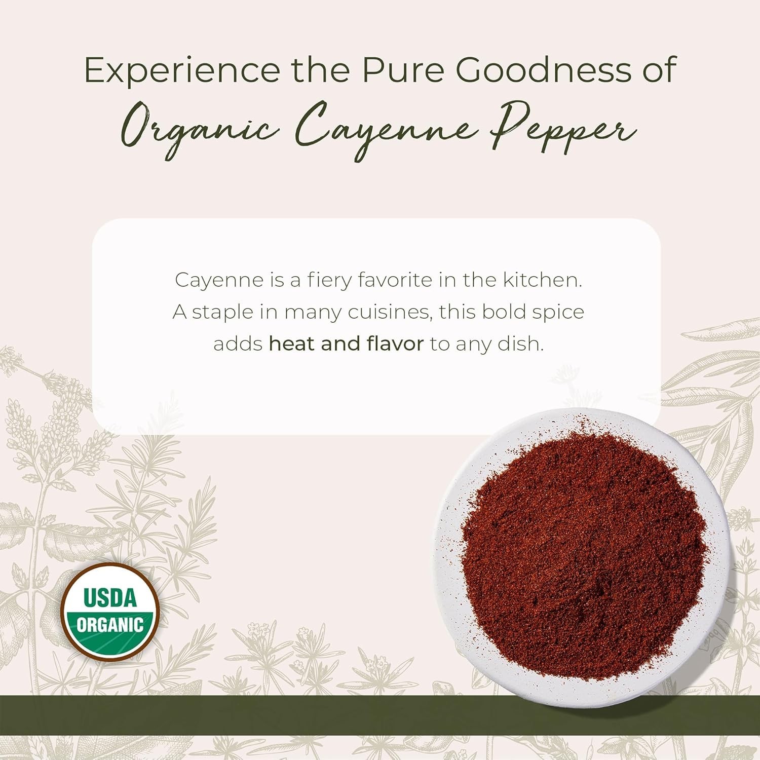 Versatile Organic Cayenne Pepper Powder – 35k HU, 1 lb for Cooking & Health