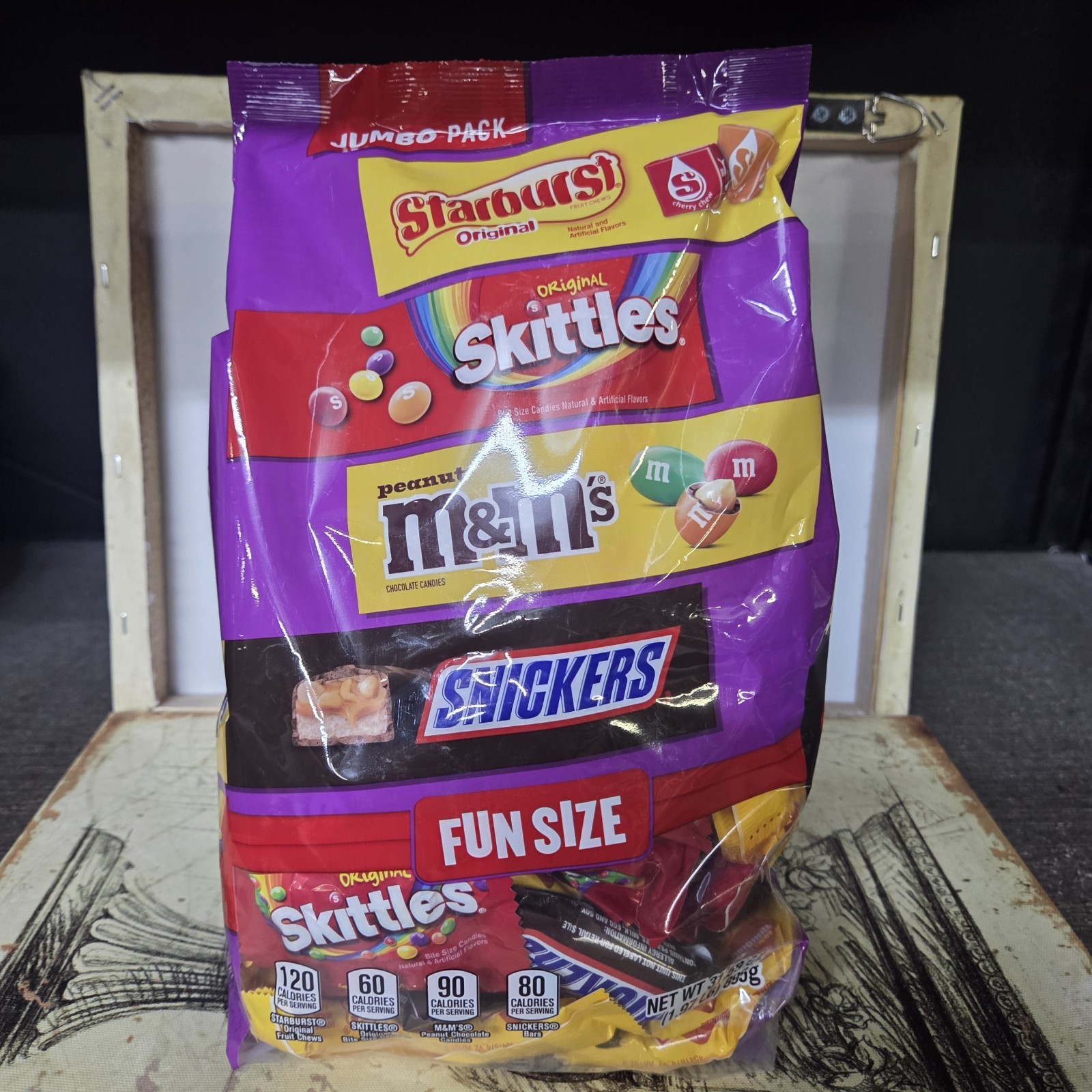 Lot Of 4 Jumbo Bag Fun Size Choc & Candy Asst Bags 1.97lb Snickers+ Ex.03-2027