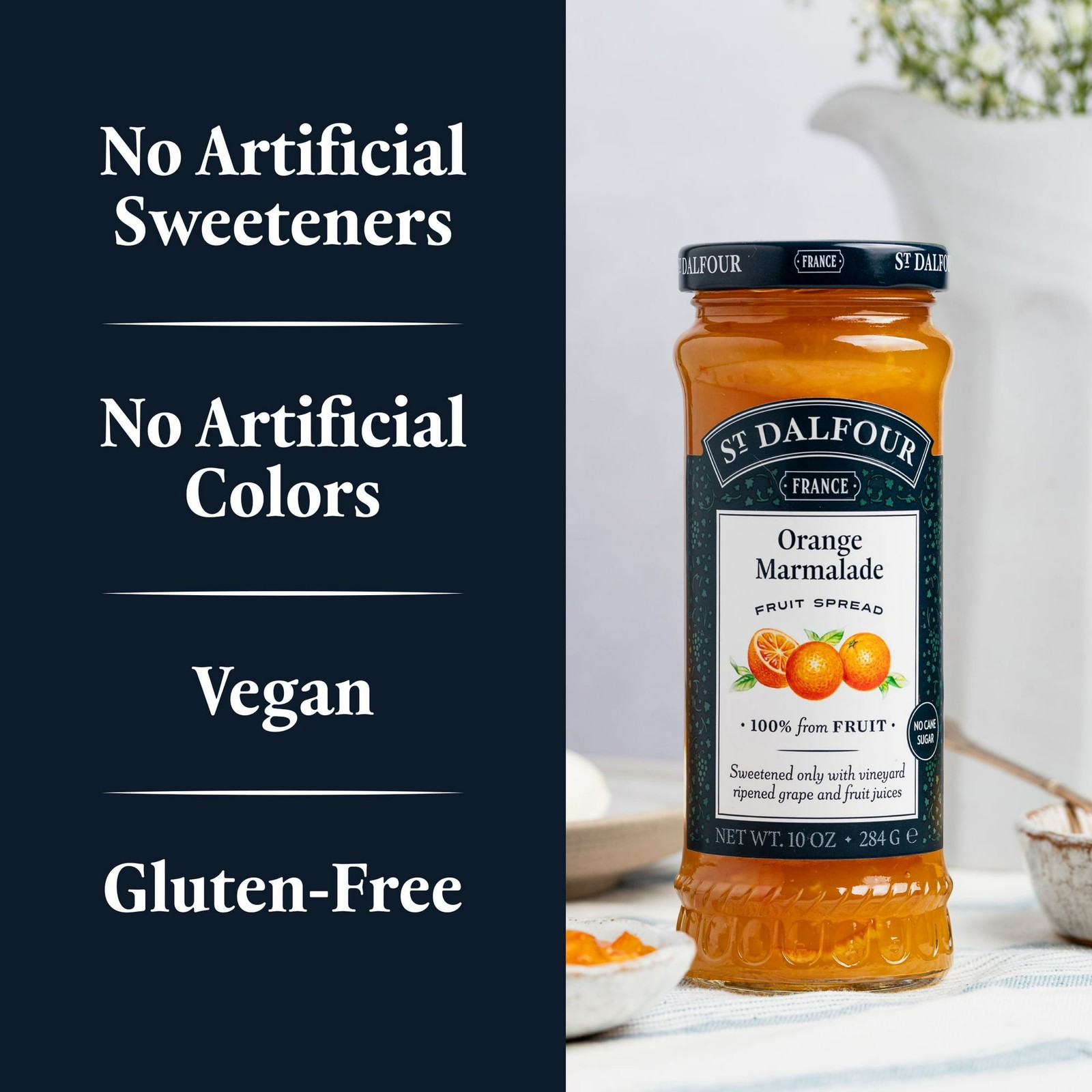 St. Dalfour Orange Marmalade Fruit Spread, 10 Ounce