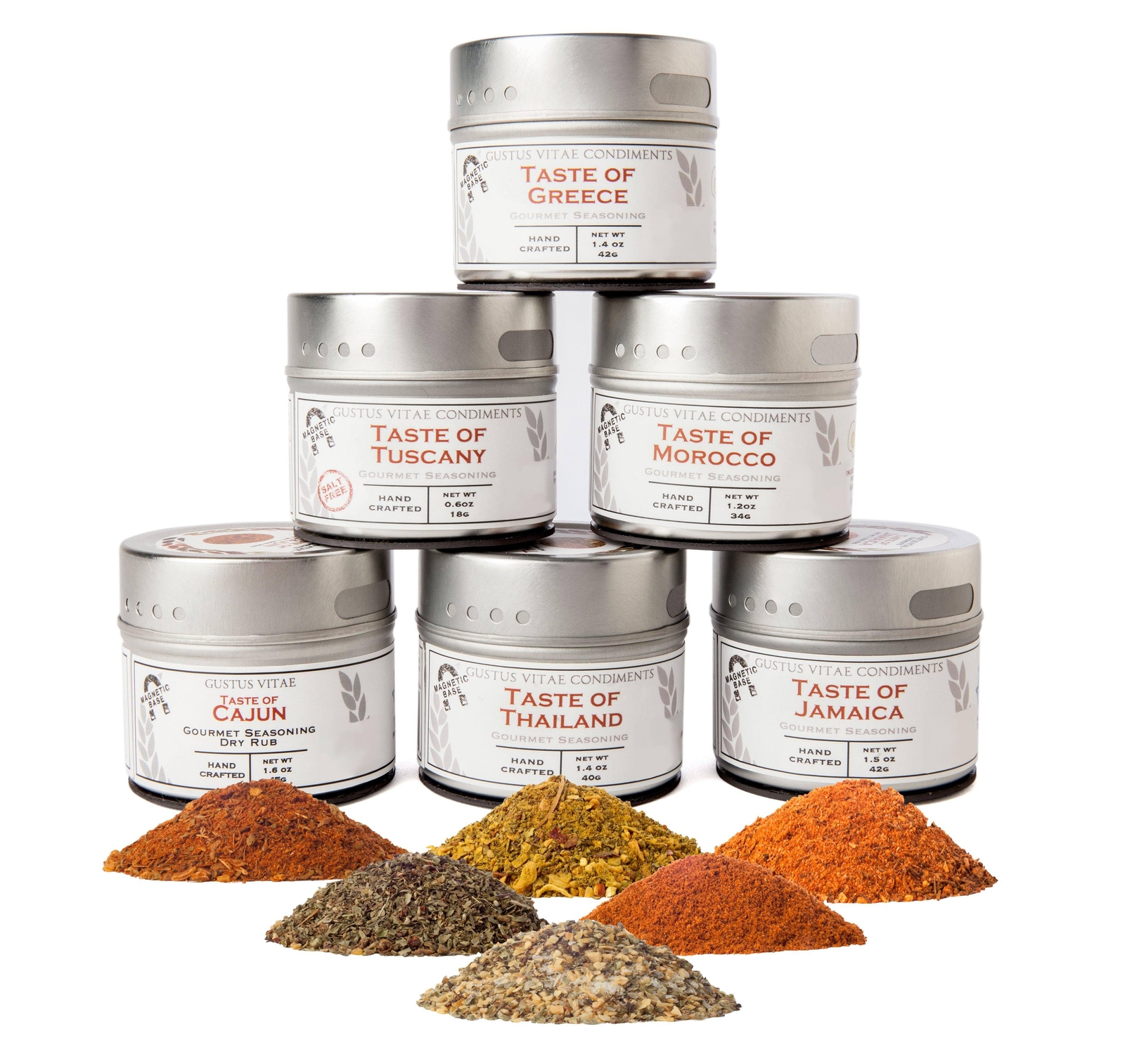 Cuisines of the World Gourmet Seasonings Collection – 6 Tins
