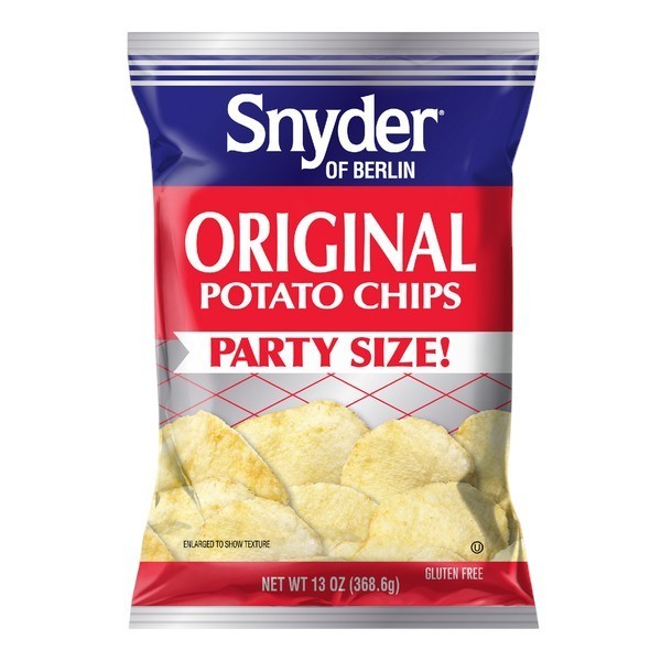 Snyder Of Berlin Original Potato Chips Party Size 12.5 oz 3 Bags