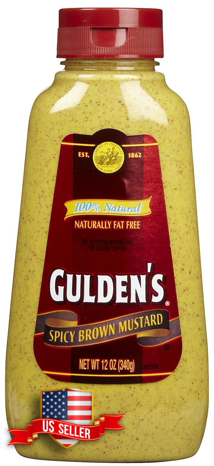 Gulden’s Squeeze Brown Mustard 12 oz 6 Pack