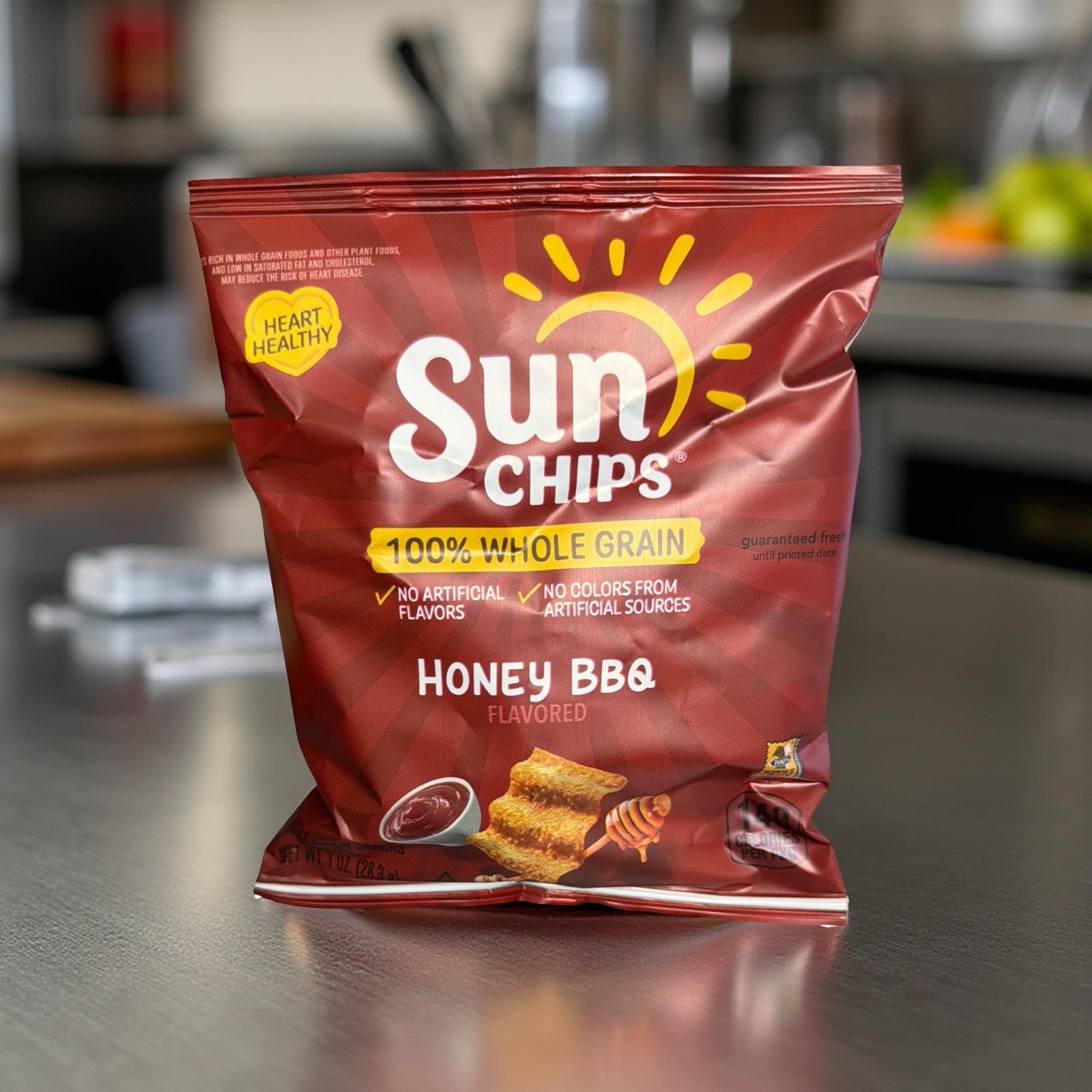 Sunchips Honey BBQ, Whole Grain Chips, 1.375 Oz., 8 Bags