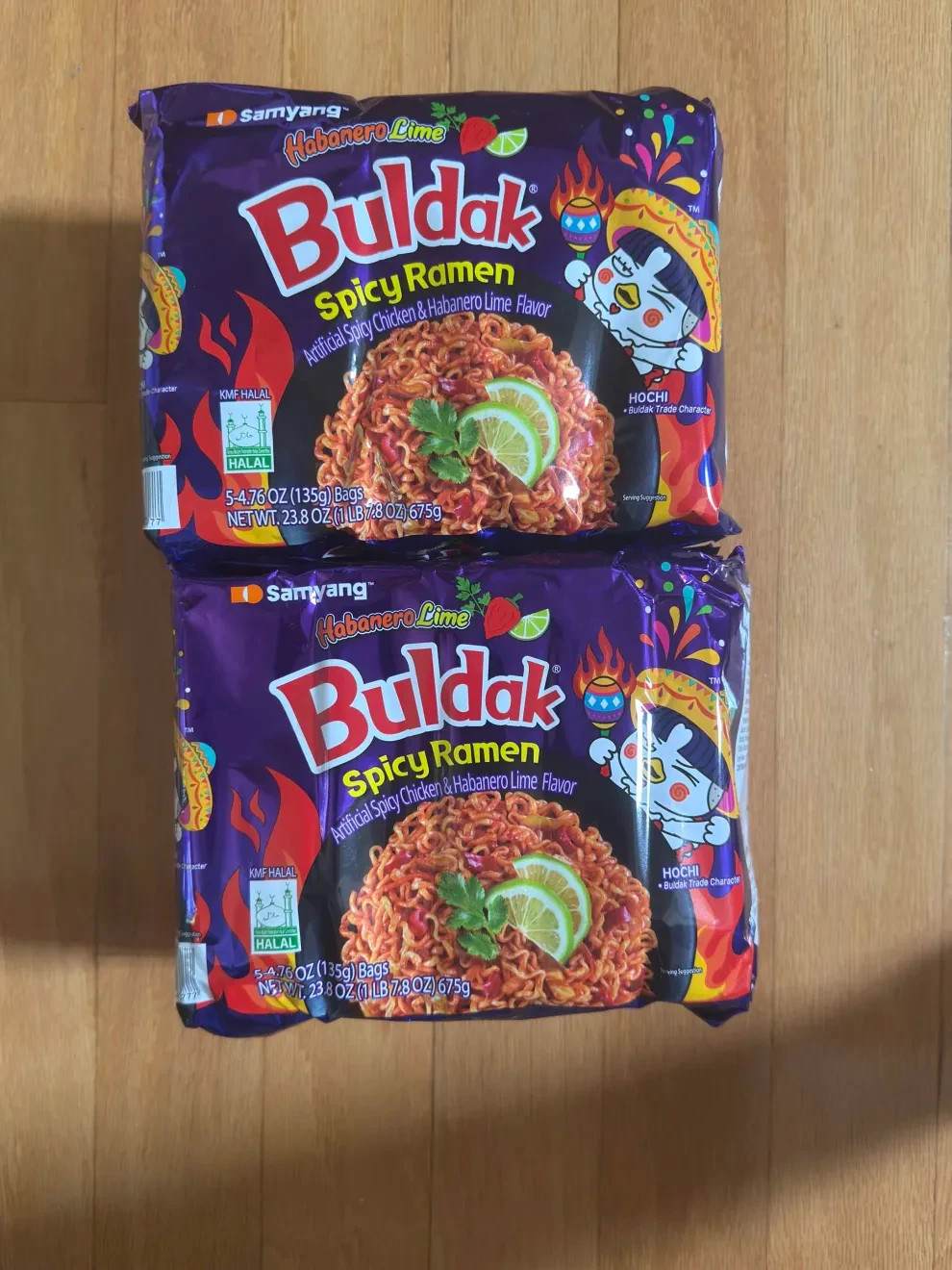 2pk SAMYANG BULDAK HABANERO LIME RAMEN 5-pack FREE SHIPPING