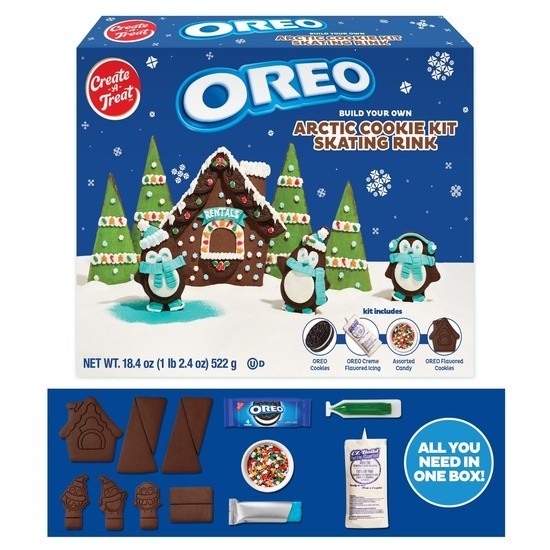 OREO Build Your Own Cookie Kit Arctic Rink 18.4oz Holiday Decorating