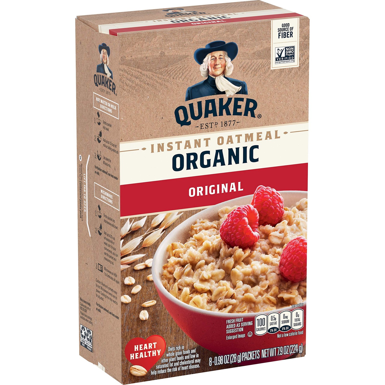 Quaker Organic Oatmeal 7.9 Ounce Whole Grain Breakfast Cereal Pack of 1