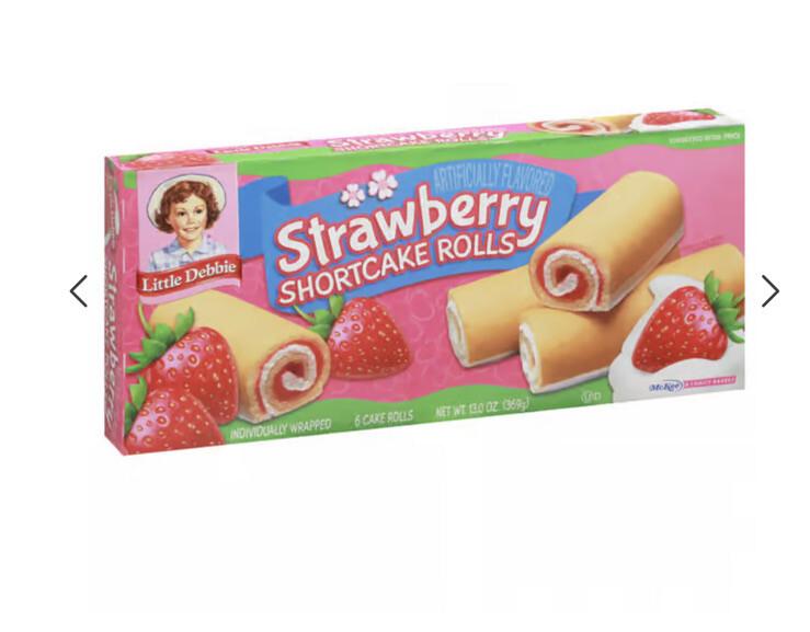 2 BOXES Little Debbie Strawberry Shortcake Rolls, 6 ct, 13.0 oz