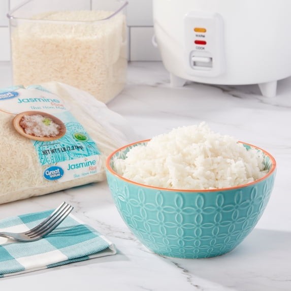 Great Value Jasmine Rice 5 lb Long Grain Fragrant White Rice