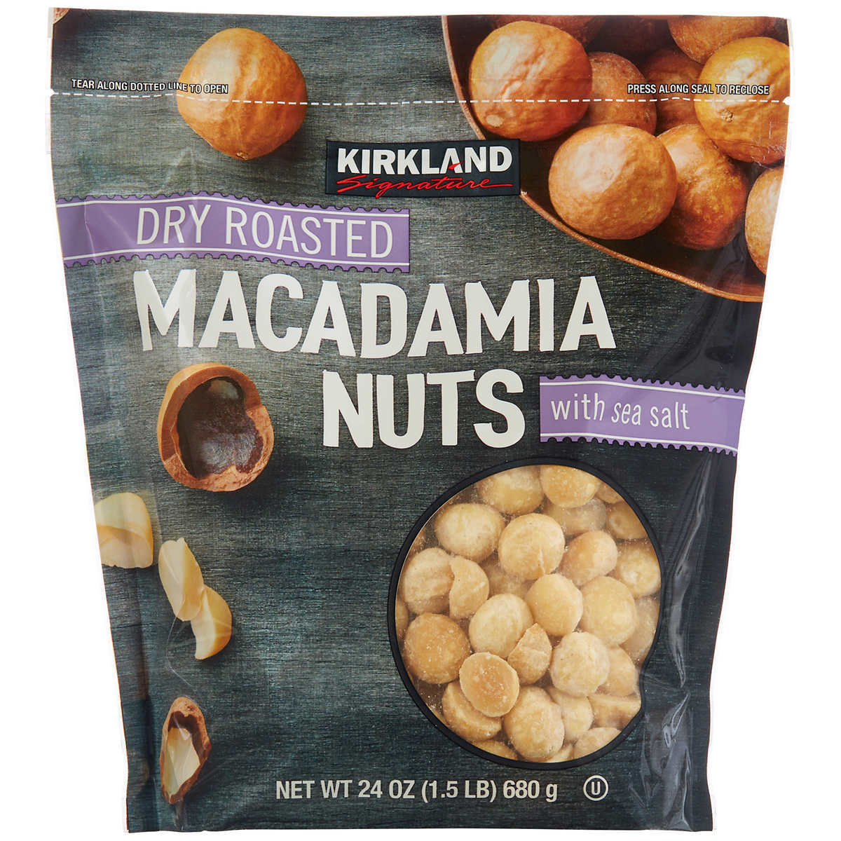 Kirkland Signature Dry Roasted Macadamia Nuts, 24 Ounce