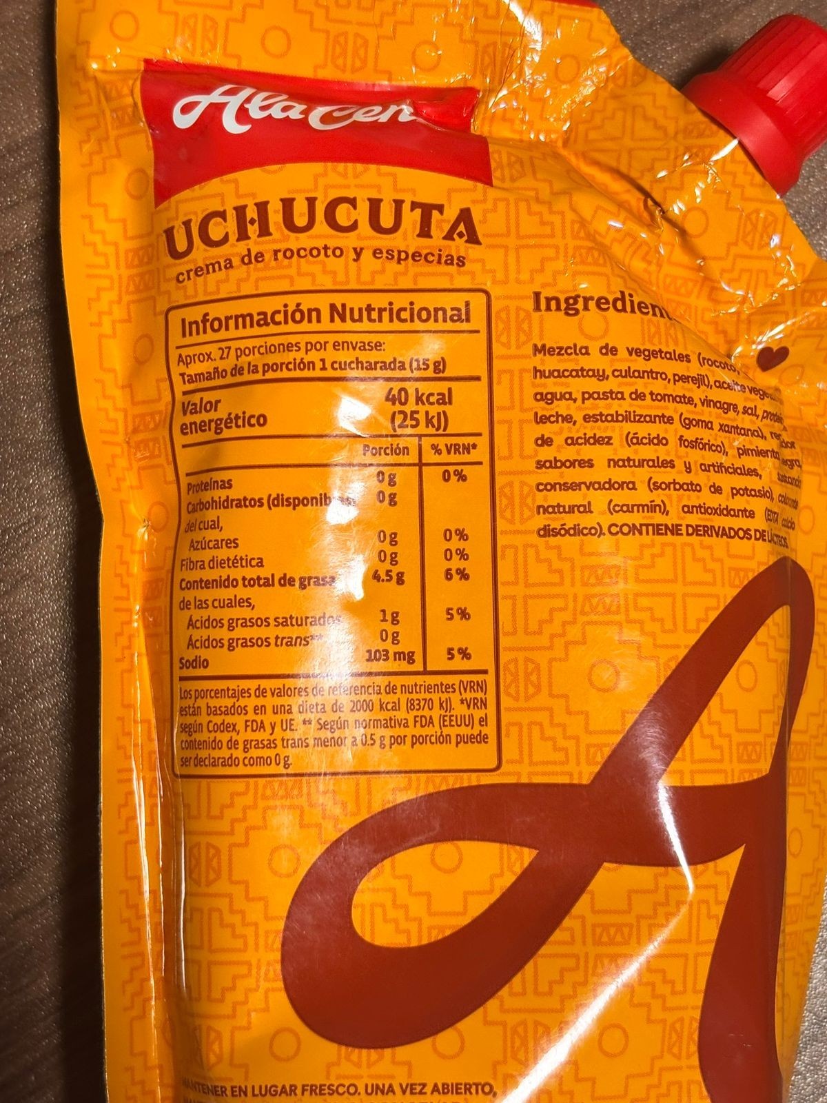 ALACENA /CREMA/DE ROCOTO/ UCHUCUTA /400/G/
