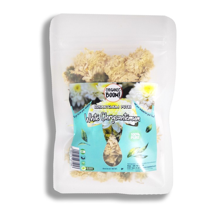 White Chrysanthemum Flower Dried 25g Herbal Tea Petals Aroma Ritual