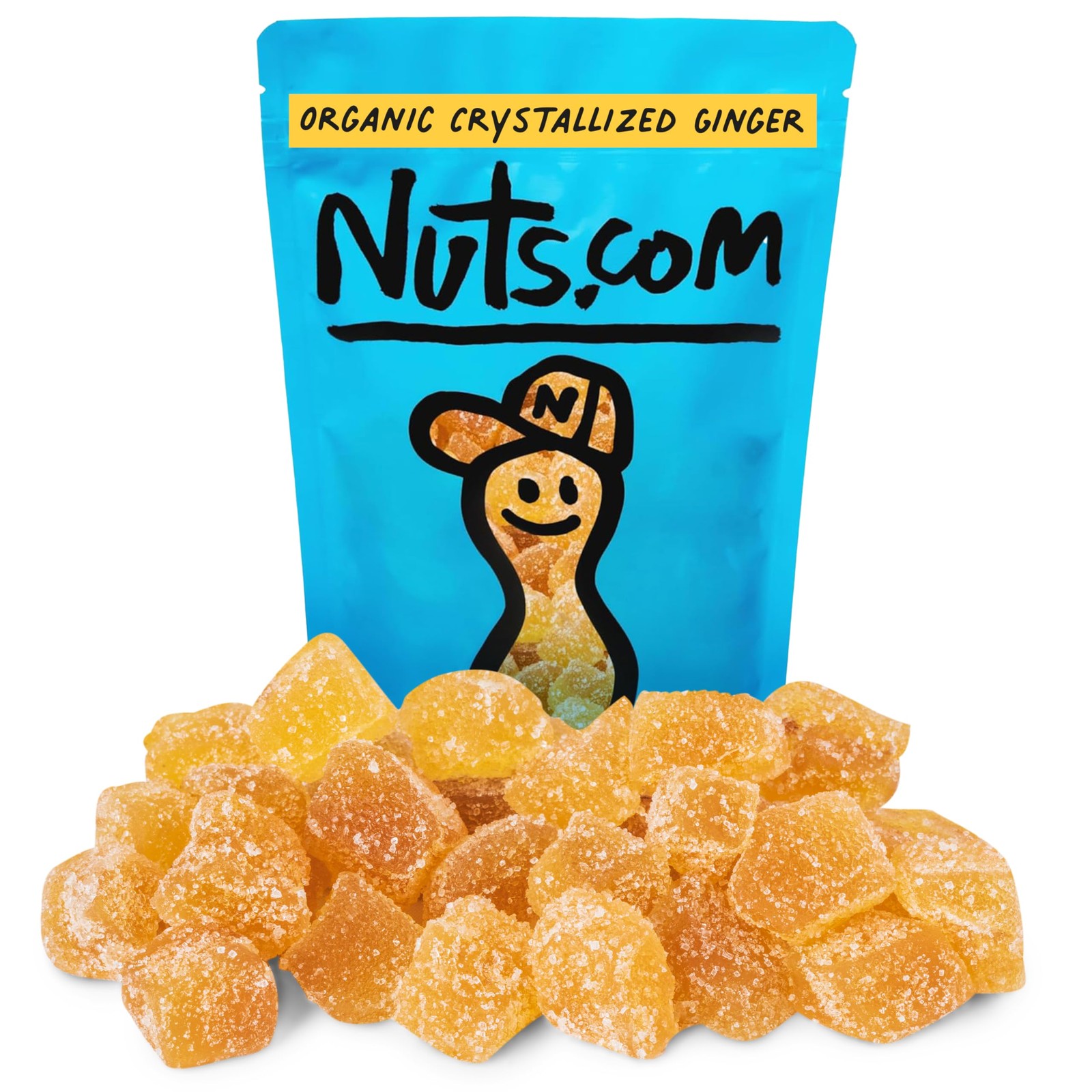 Nuts com Organic Crystallized Ginger – Premium 16 Ounce (Pack of 1)