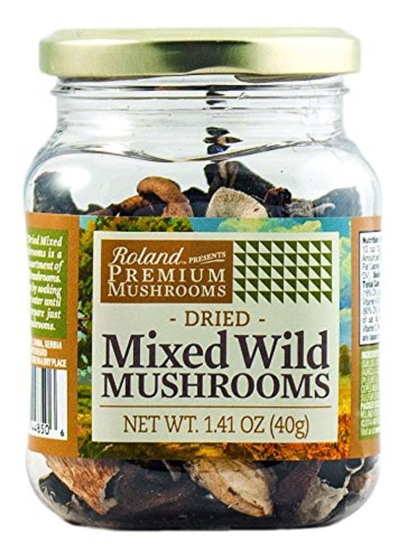 Premium Dried Mixed Wild Mushrooms, Specialty Imported Food, 1.41-Ounce Jar