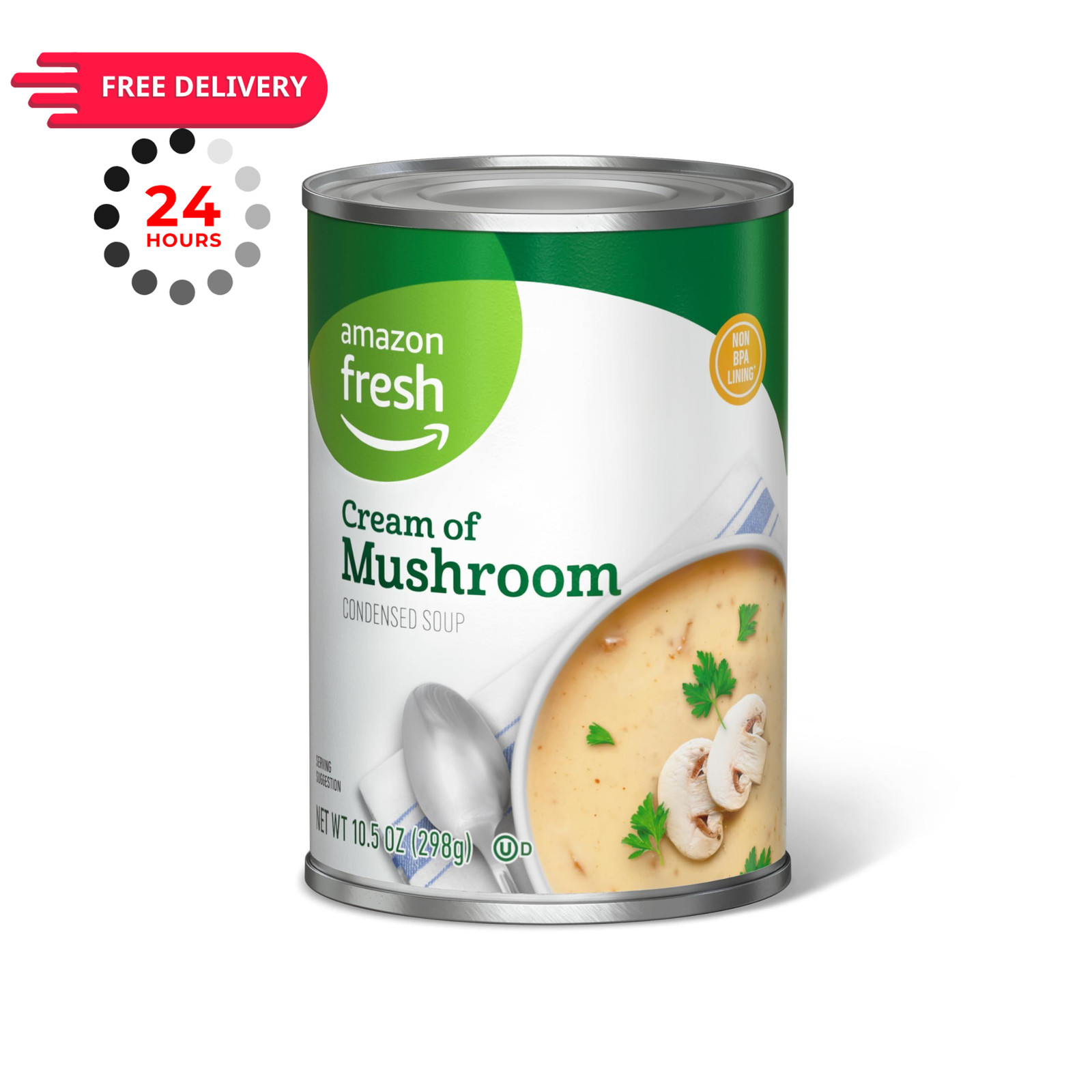 Amazon Fresh Cream of Mushroom Soup 10.5 Ounce Fl Oz (Pack 1)