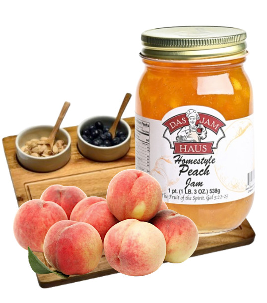 Peach Jam Varieties Homestyle~Handmade Jam 16oz 1 Pint All Natural Ingredients