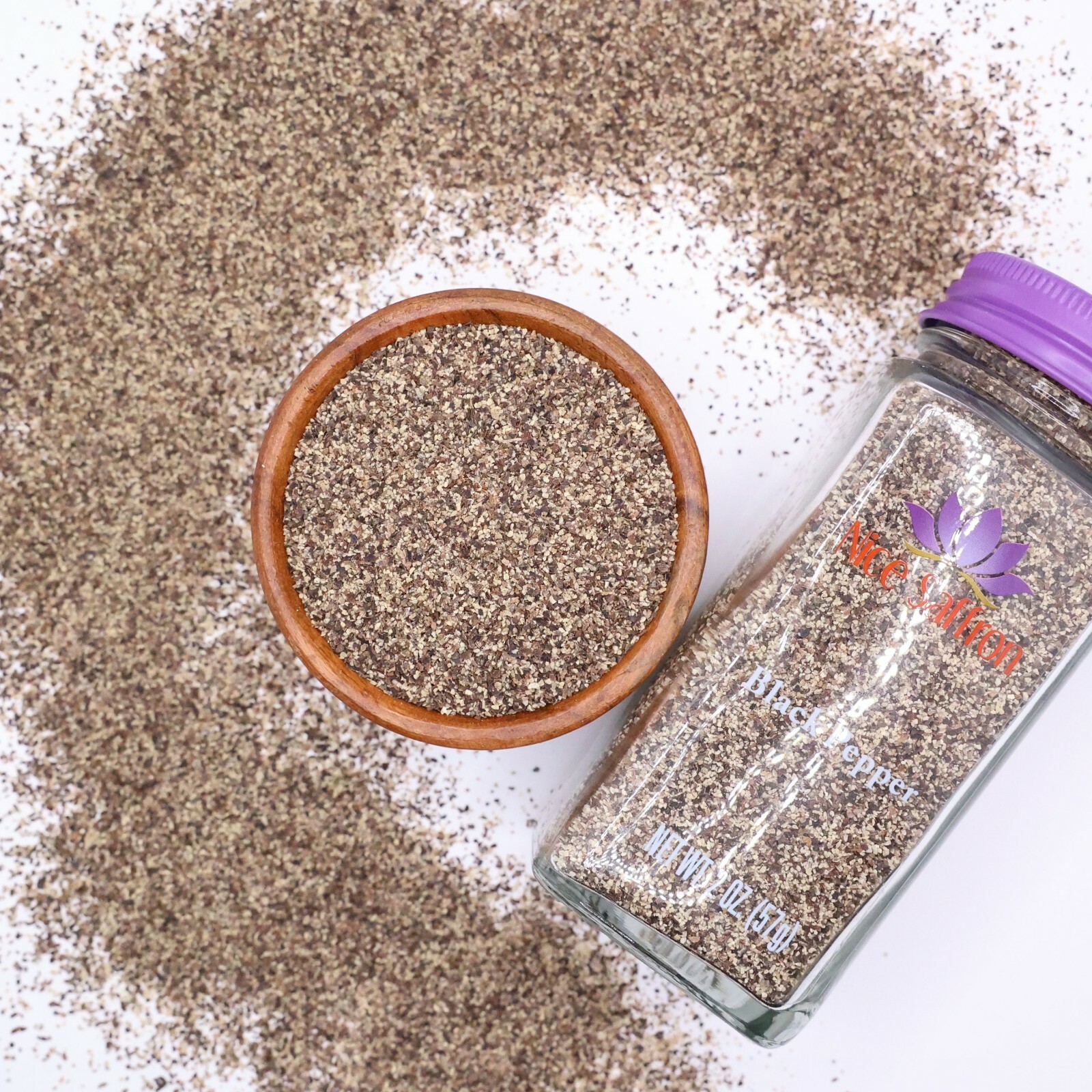 Premium Ground Black Pepper Kosher Bulk Restaurant Supply for Culinary 5-25 lb