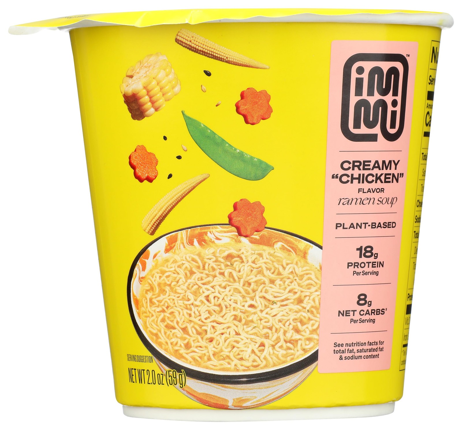 Immi, Noodle Cup Creamy Chicken, 2.1 Ounce 2 (Pack of 1)