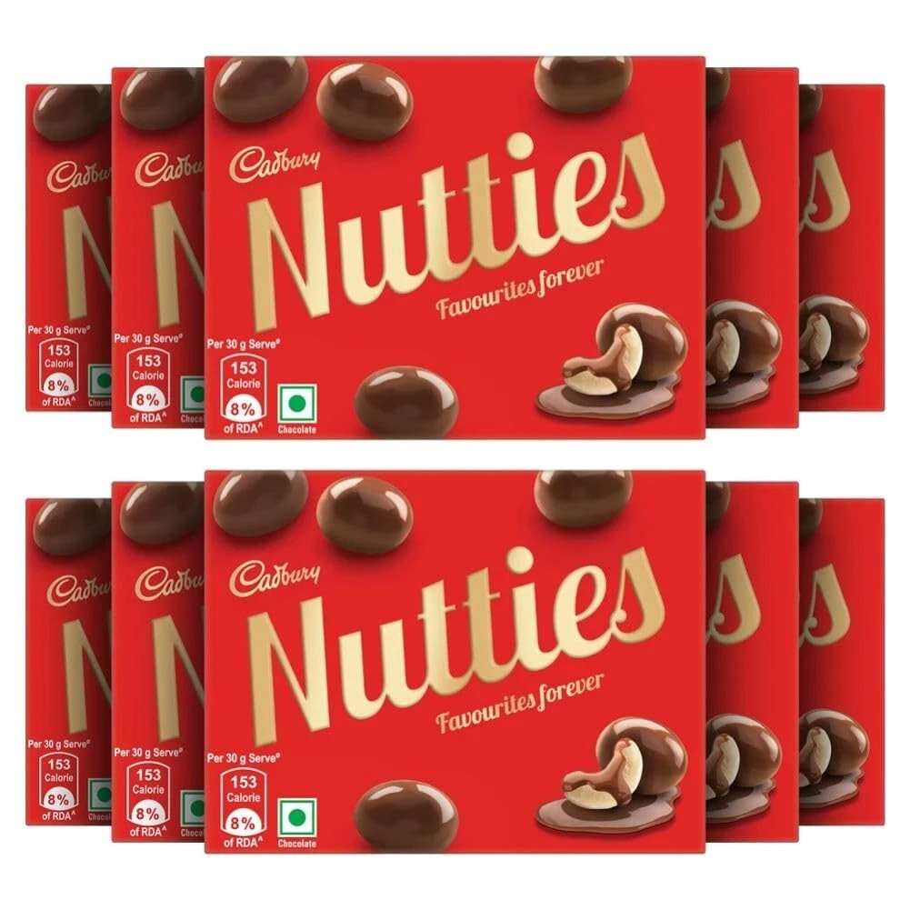 Cadbury Nutties Chocolate, 30 gm x 10 pack (Free shipping).