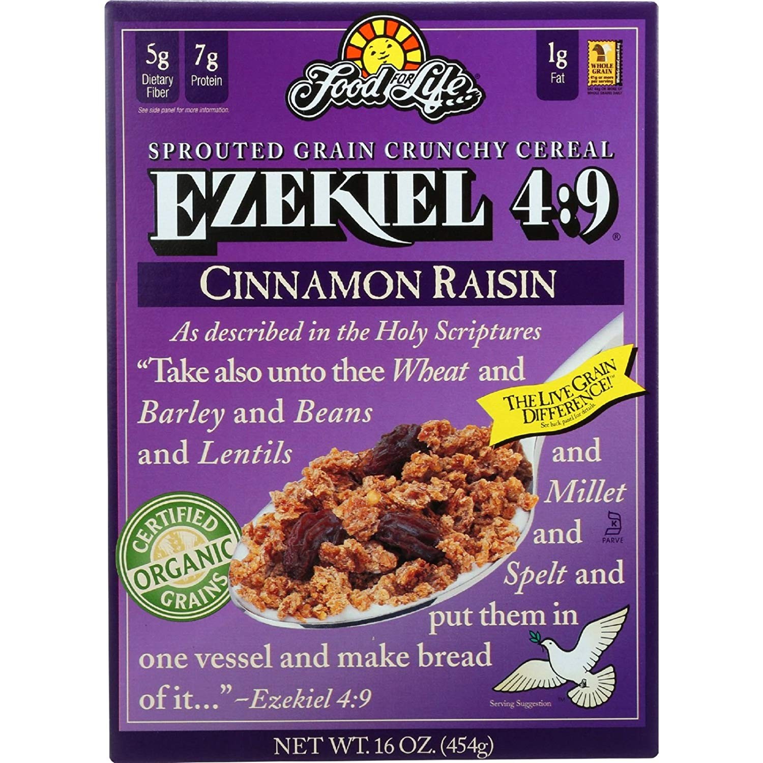 Food for Life, Ezekiel 4:9 Organic Sprouted Grain Cereal, 16 Ounce