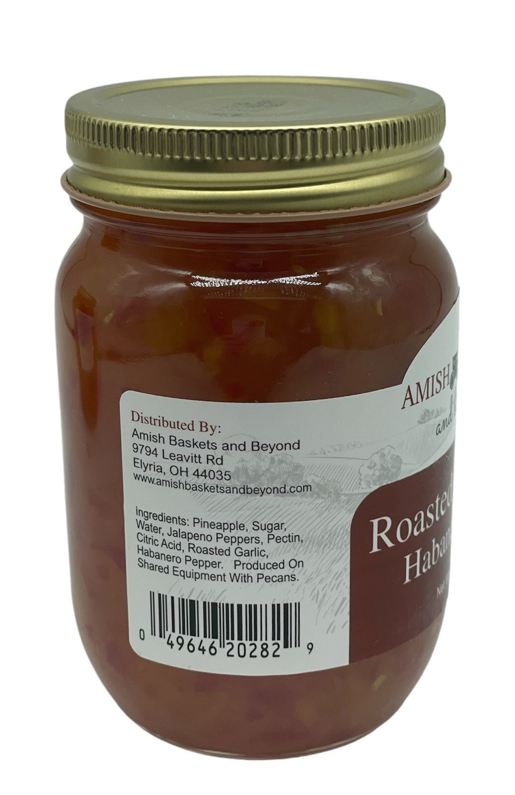 Amish Roasted Pineapple Habanero Sauce Non GMO Vegan Natural – 16 oz – 2 Jars