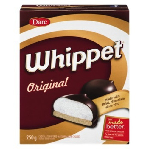 4 Boxes of Dare Whippet Original Marshmallow Cookies 250g each