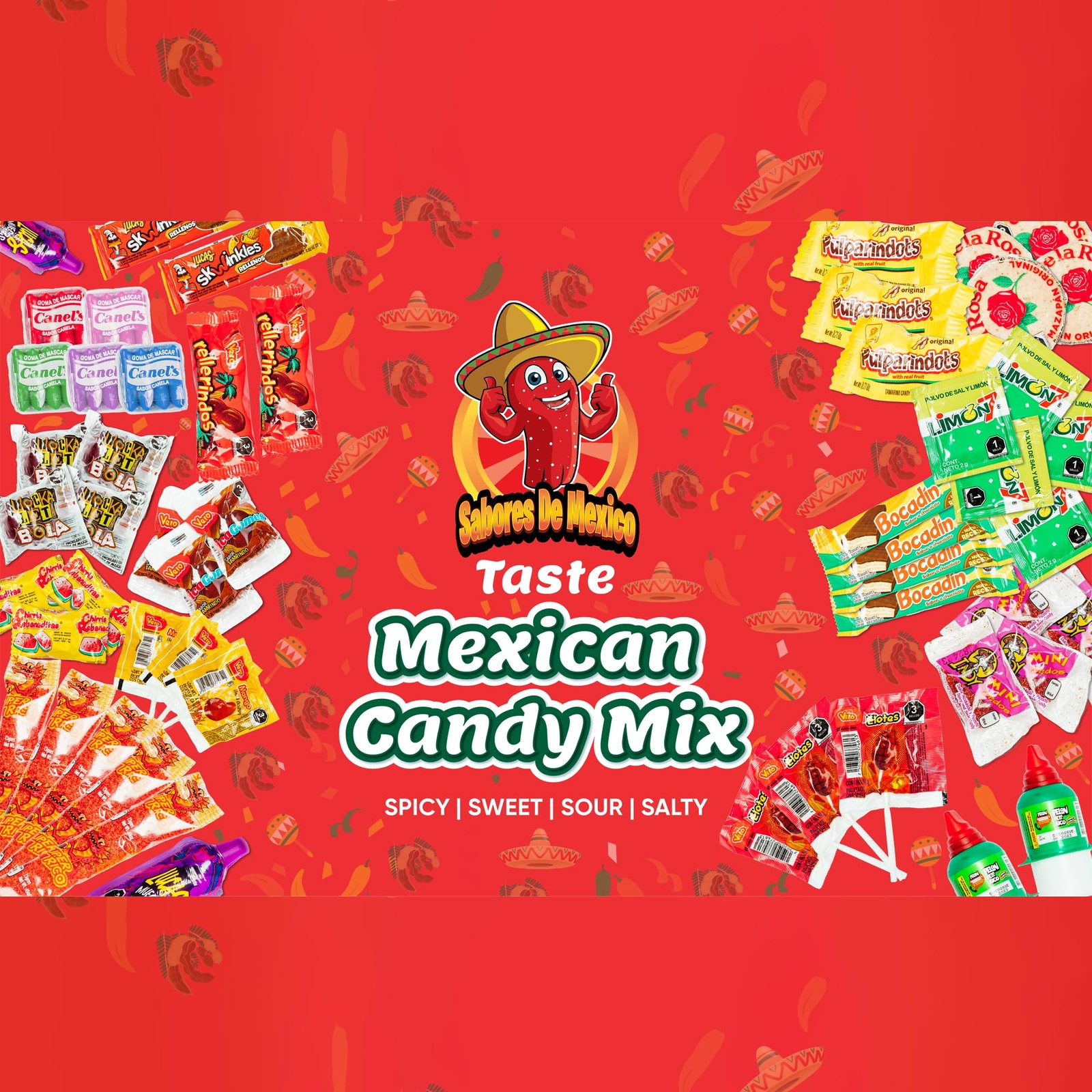 Mexican Candy Variety Pack (50 Count) Dulces 21.79 x 6.19 x 24.41 cm