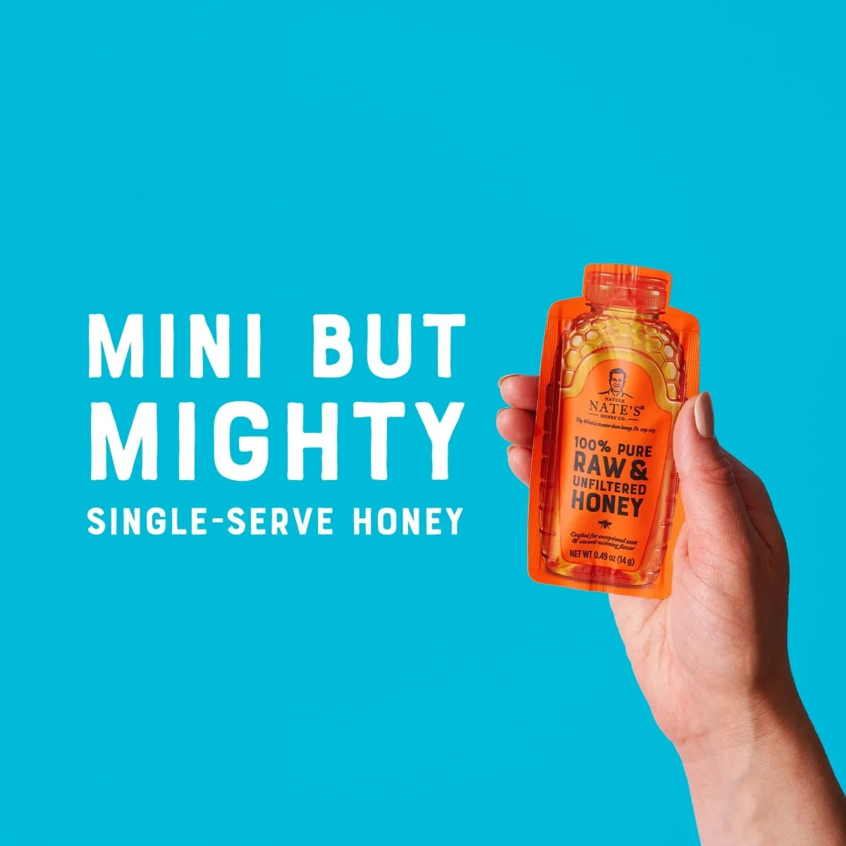 Nature Nate’s Honey Minis 100% Pure Raw and Unfiltered Honey 20 Single Serve New