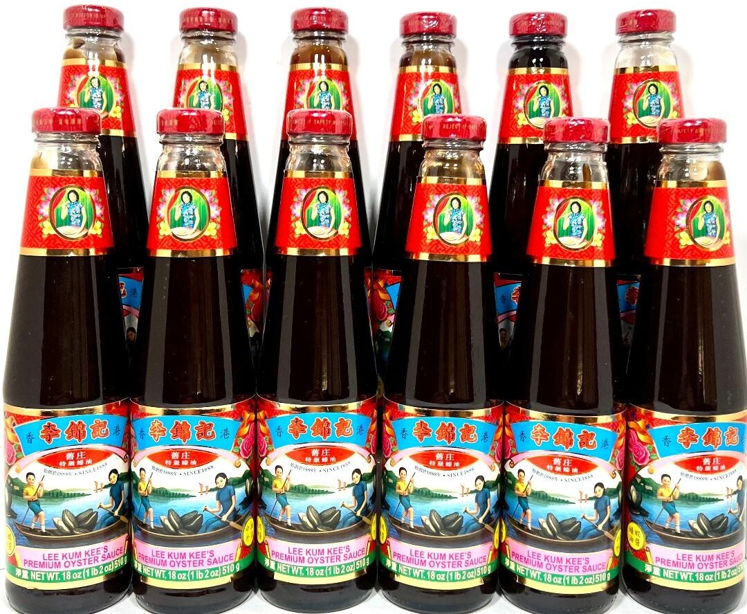 Lee Kum Kee Premium Oyster Flavored Sauce 18oz(Pack of 12)~Made In USA~2/26/2027