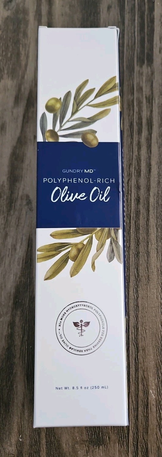 Gundry MD Organic Polyphenol Rich Olive Oil 8.5fl oz Cold Pressed Exp 1-28