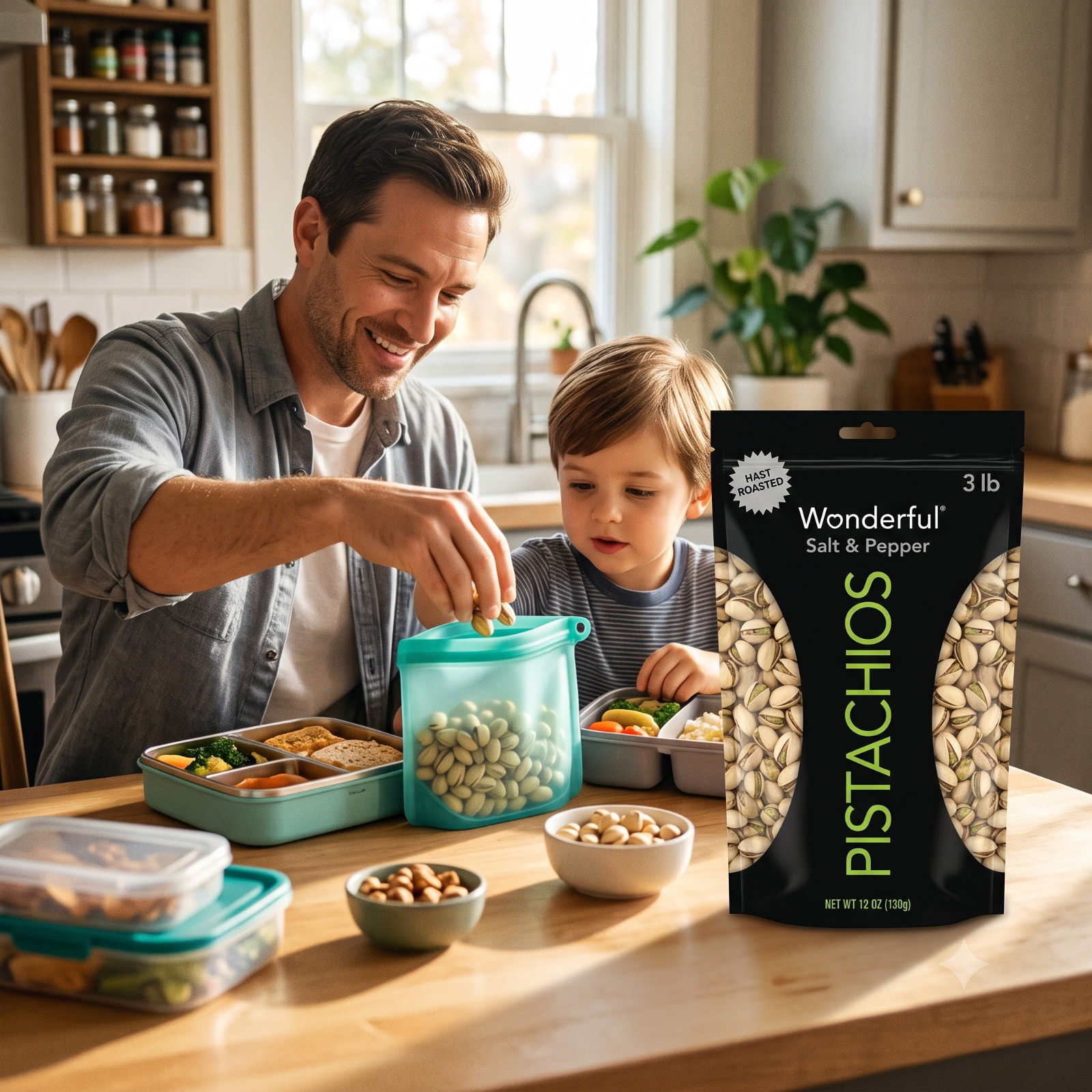 Wonderful Pistachios, Salt & Pepper, 3 lbs