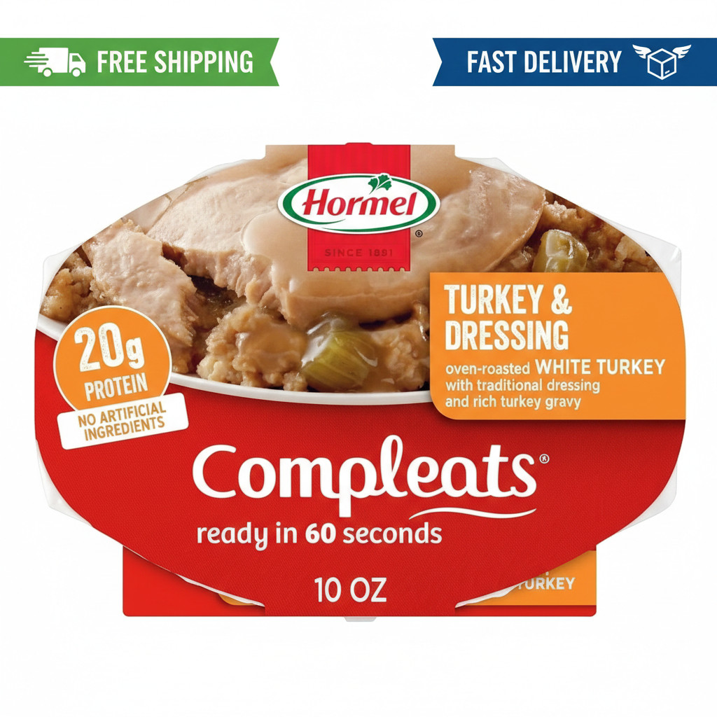 HORMEL COMPLEATS Turkey & Dressing Microwave Tray, 10 oz. (6 Pack) Free Shipping