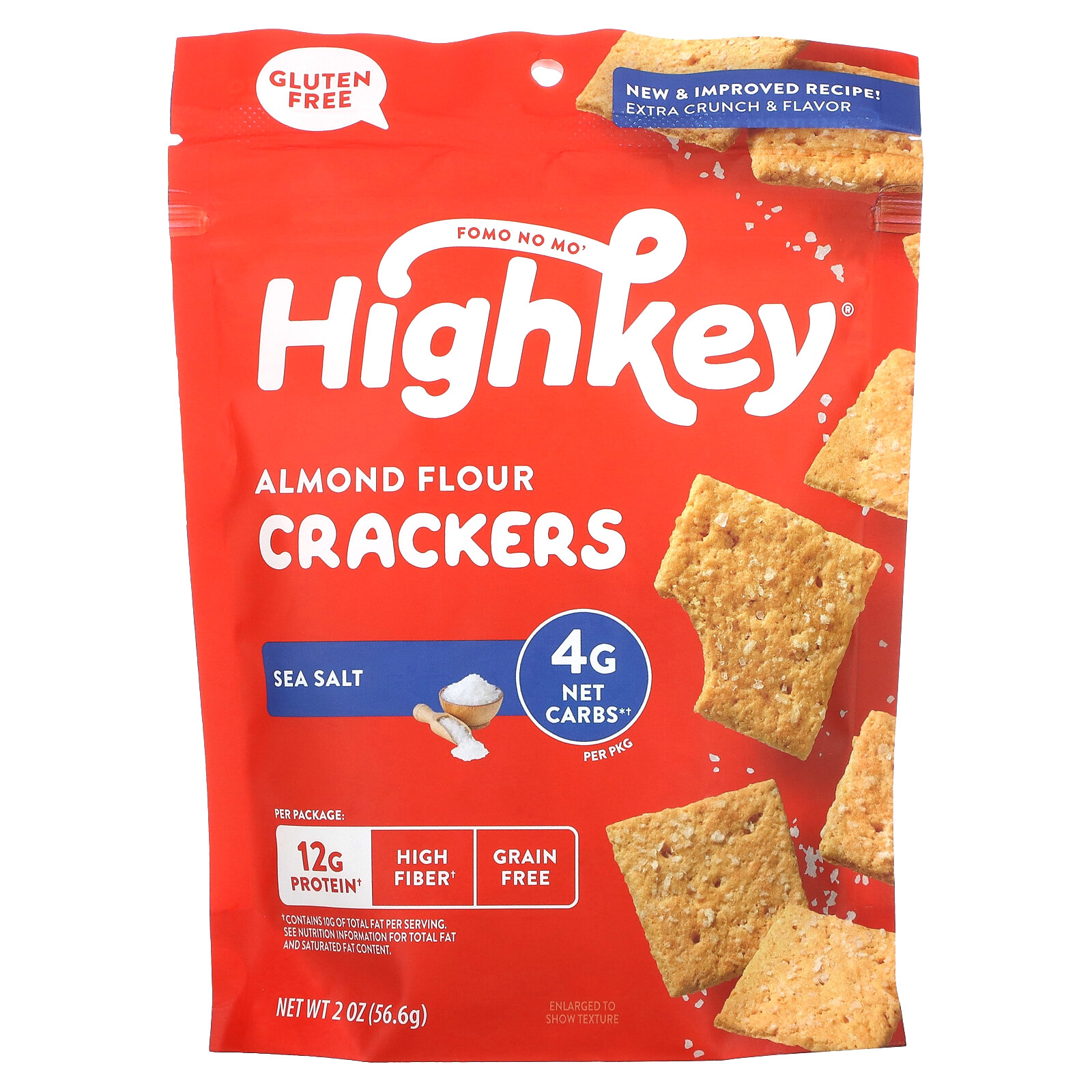 Almond Flour Crackers, Sea Salt, 2 oz (56.6 g)