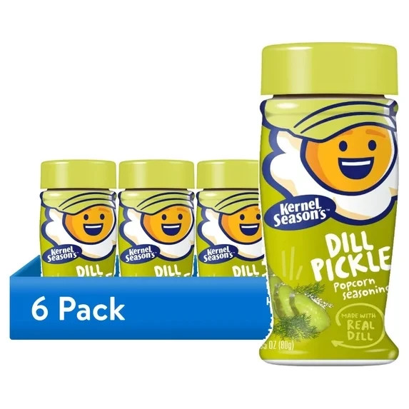 6-KERNEL SEASON’S DILL PICKLE POPCORN SALT/SEASONING 2.85 OZ EACH 07/12/2027