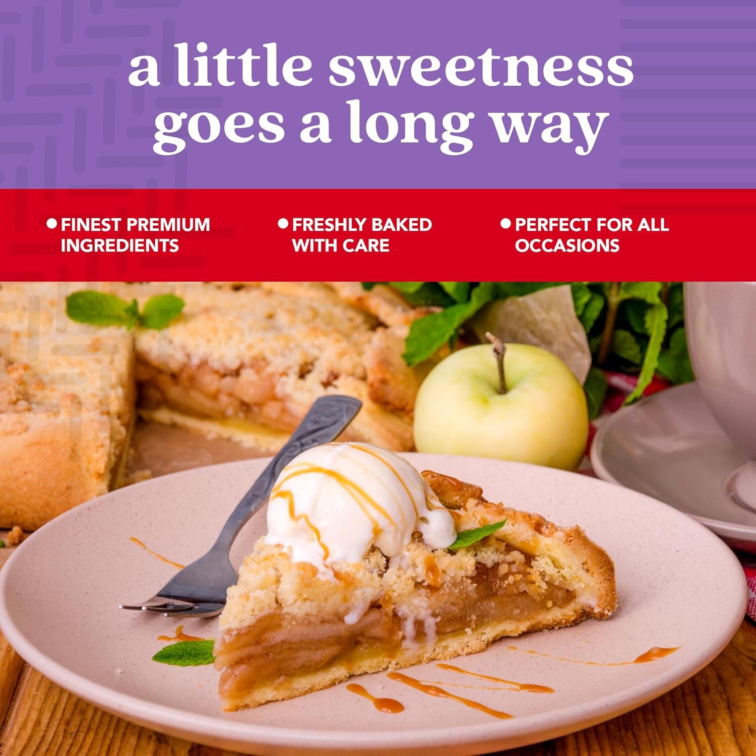 David’s Cookies Grandé Apple Pie 10″ 2-Pack Ready to Bake Gourmet Dessert Gift