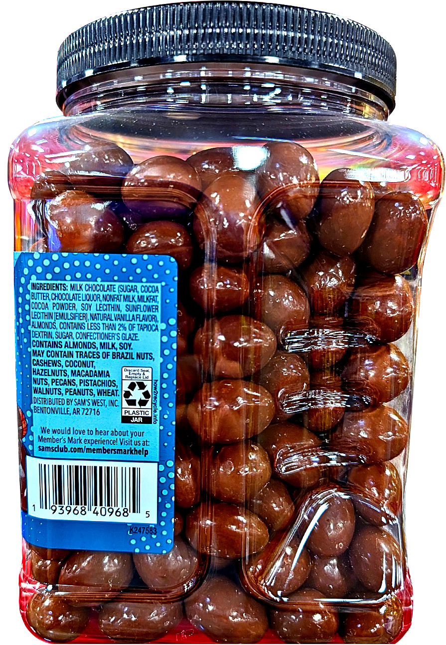 Member’s Mark Milk Chocolate Almonds 48 Oz EXP 01/2027