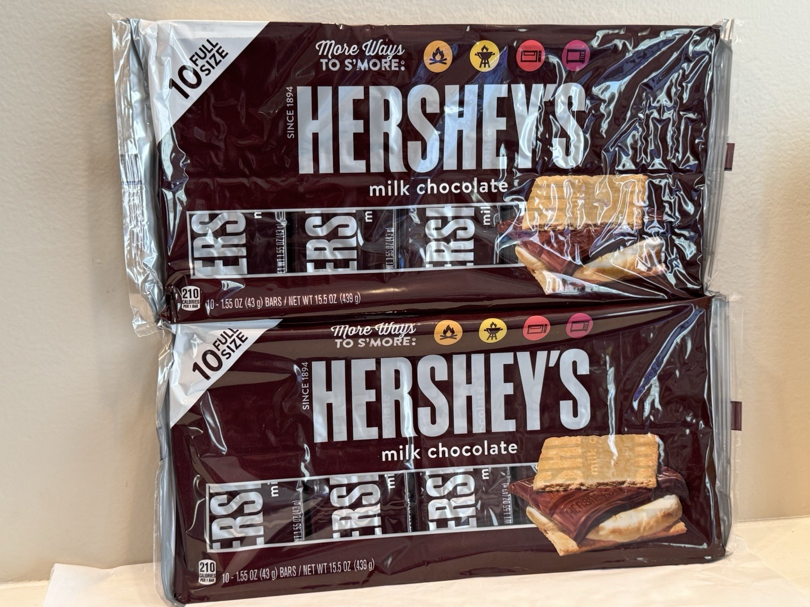 Hershey’s Milk Chocolate Candy Full Size Bars 2 Pack 20 Total Bars