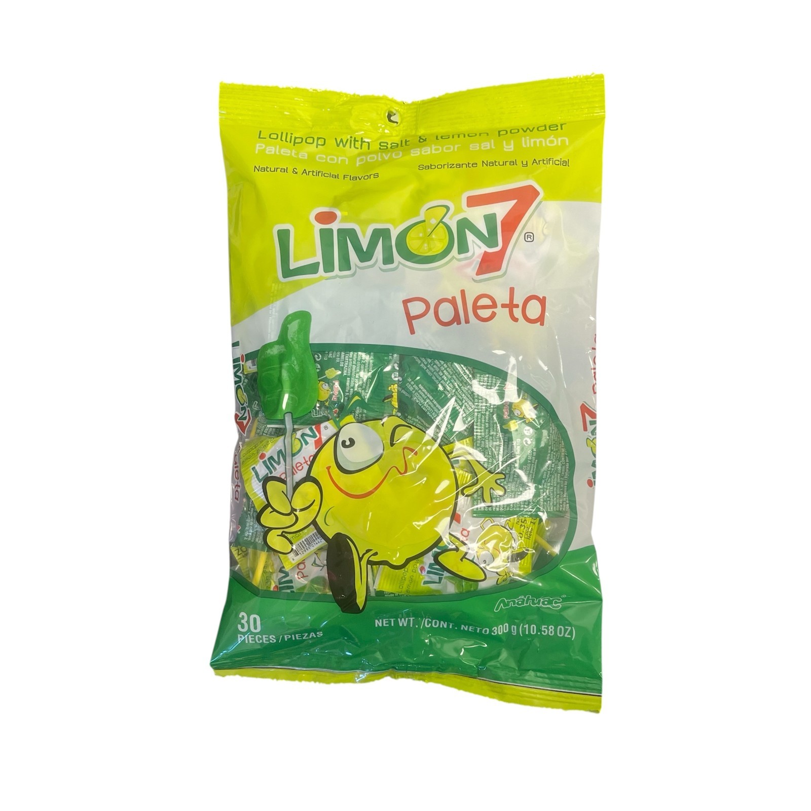 Paleta Limon 7 Salt & Lemon Powder Mexican Lollipop / 30 Pieces