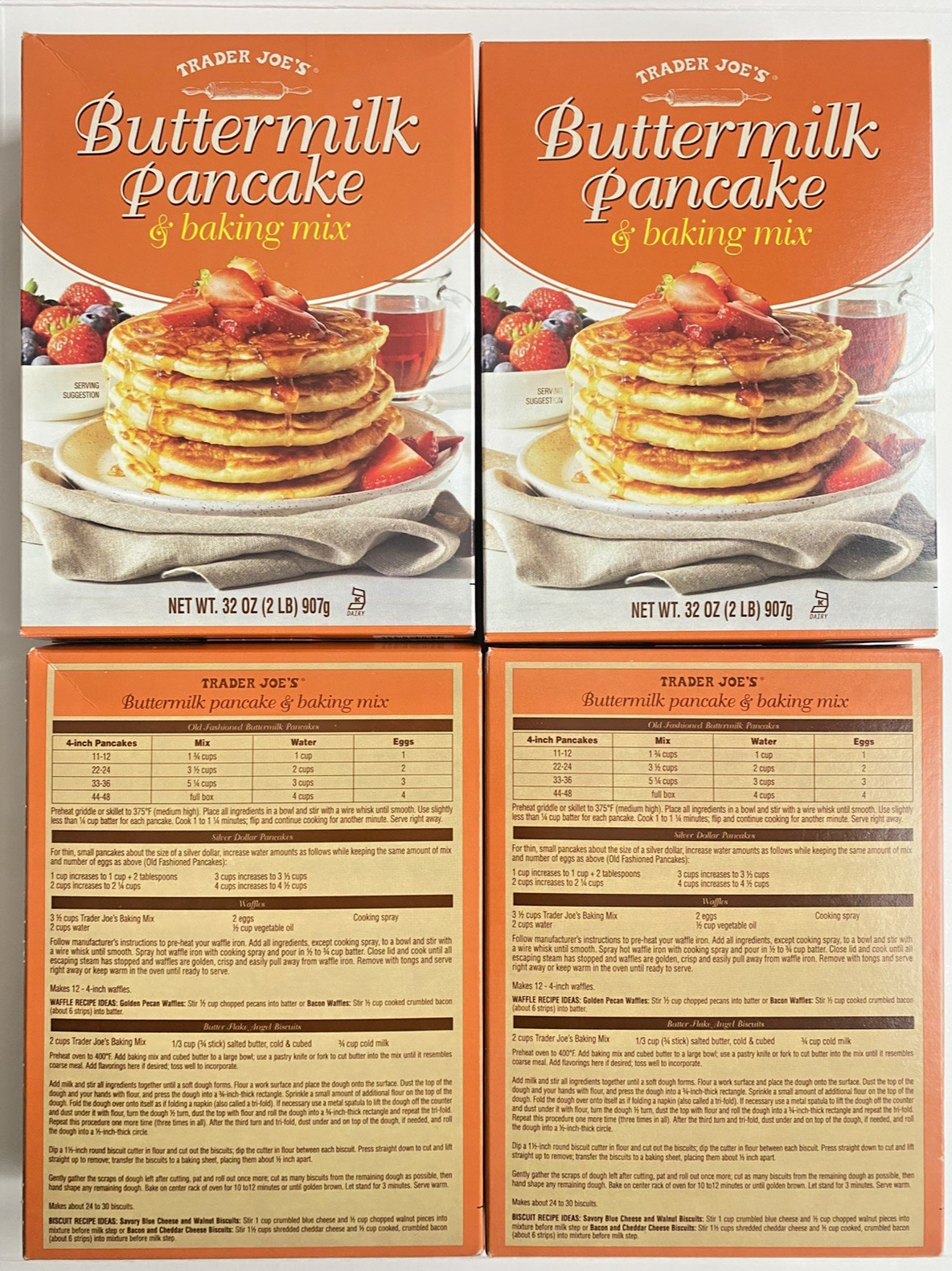 Trader Joe’s Buttermilk Pancake & Baking Mix 32oz 907g (4 Boxes) 12/2027