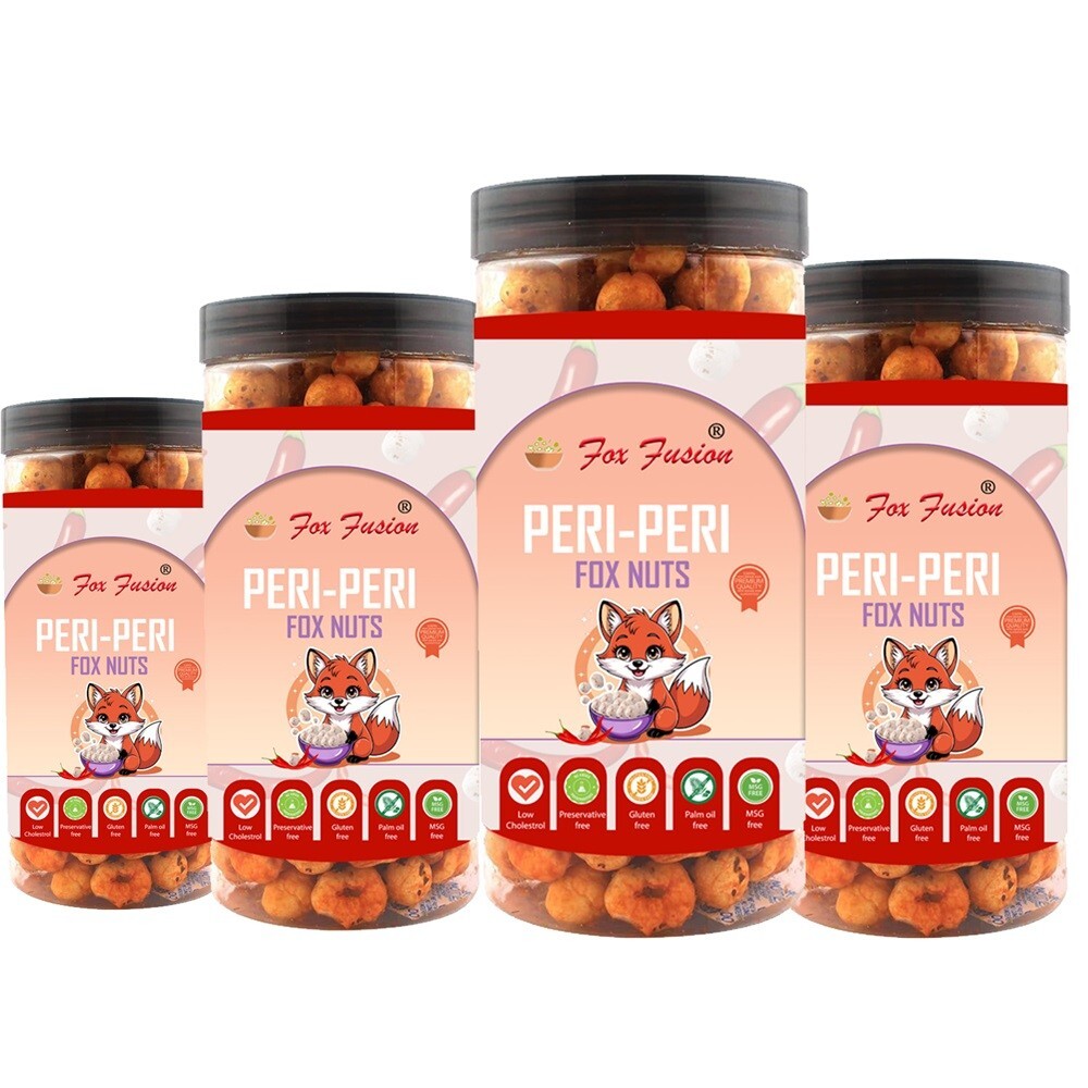 Fox fusion Makhana Gluten Free Roasted & Flavoured Peri Peri Fox Nut 21.16 Oz
